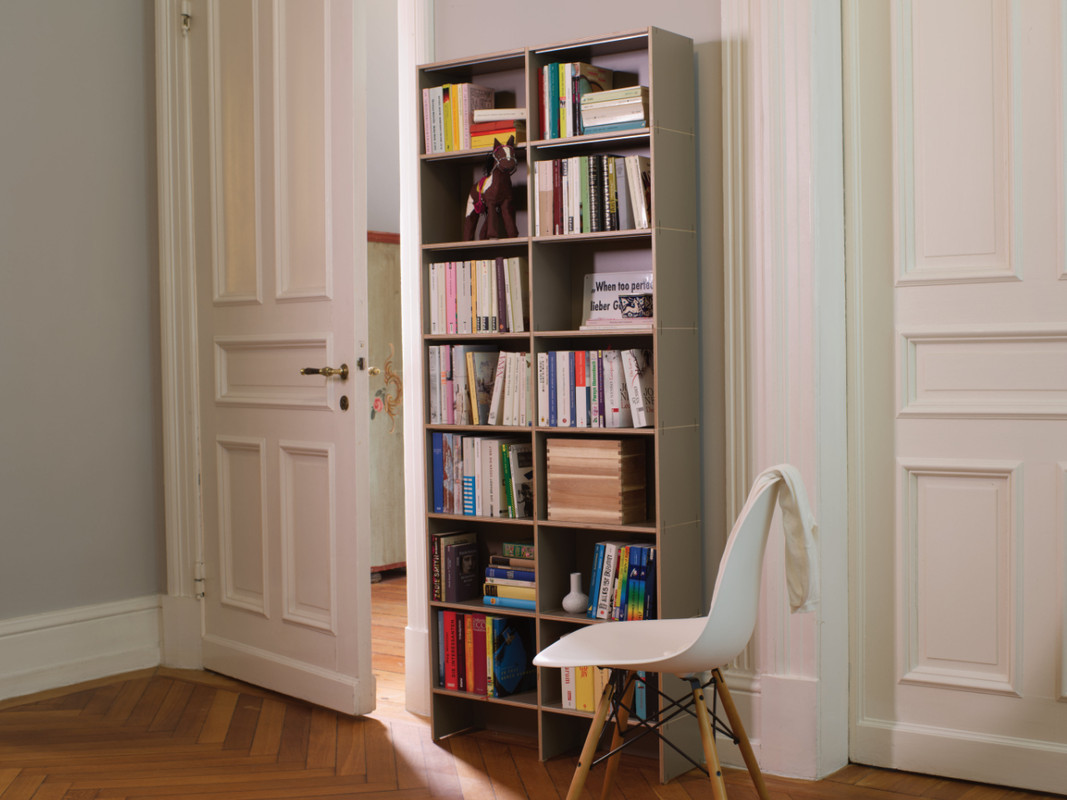 Erweiterbares Bücherregal aus Birkenholz. Modular, Flexibel, Zeitlos und nachhaltig