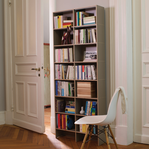 Erweiterbares Bücherregal aus Birkenholz. Modular, Flexibel, Zeitlos und nachhaltig