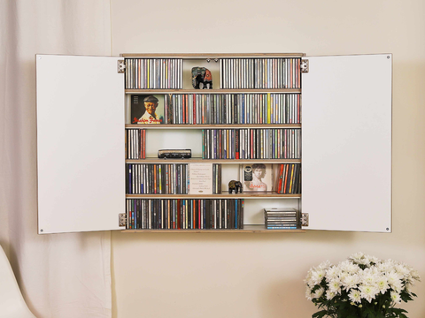 Hoch qualitativer CD-Hängeschrank mit Platz für bis zu 360 CD's.