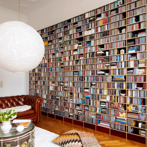 Regal aus Birkenschichtholz mit Platz für bis zu 8200 CD's