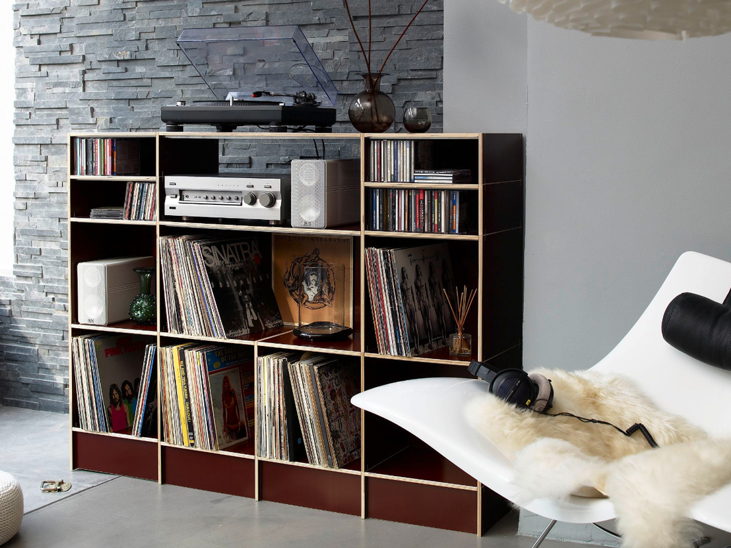HiFi-Regal mit Platz für LP's, CD's und Technik frei konfigurierbar