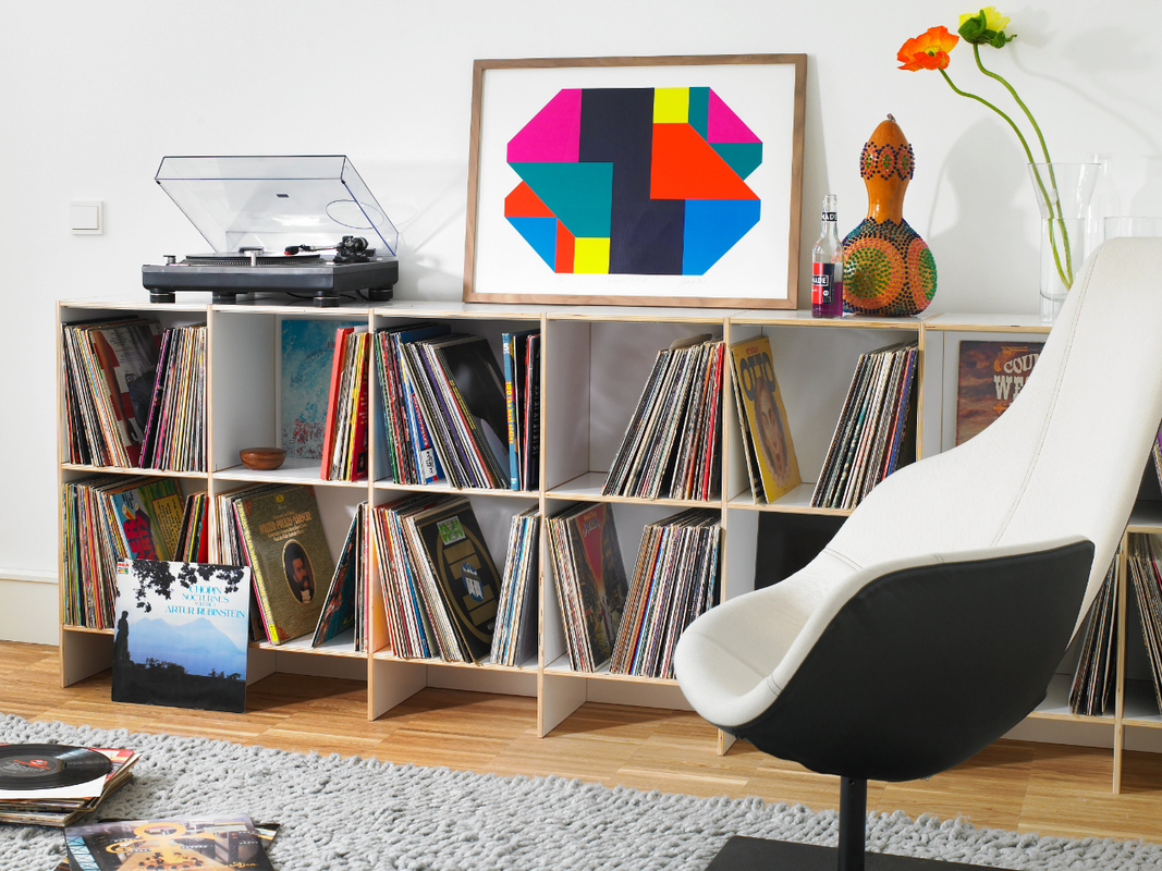Individuell konfigurierbare Schallplatten Regale
