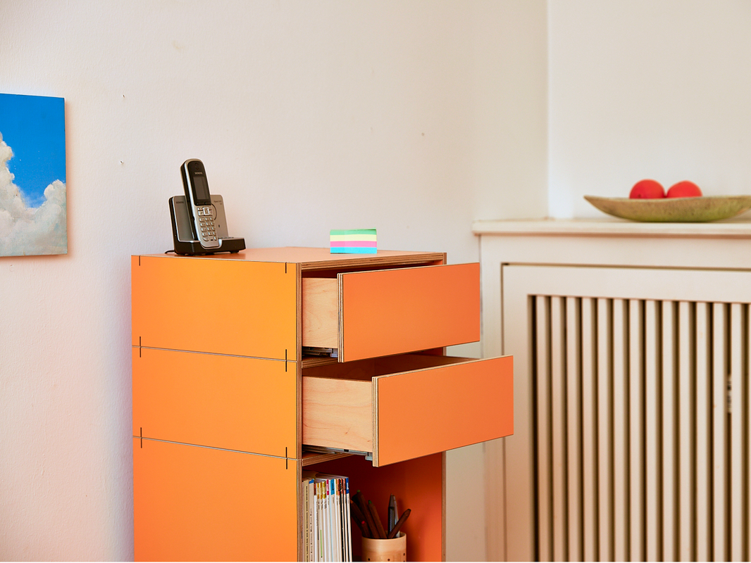 Home Office Ablage mit Schubladen