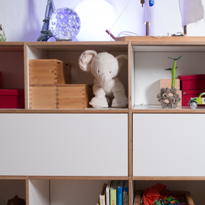 Modular und erweiterbar ist rio-regalsystem aus Echtholz